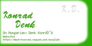 konrad denk business card